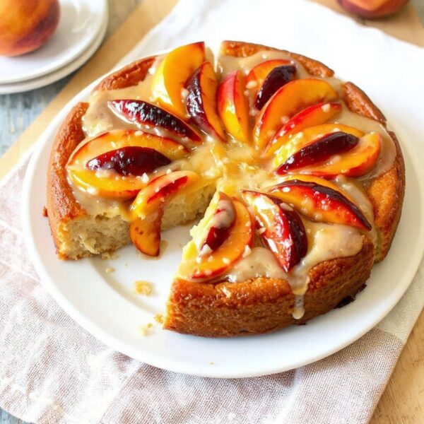 Easy Peach Upside Down Cake Recipe