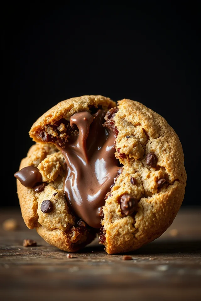 Nutella filled Chunky New York Cookies Recipe