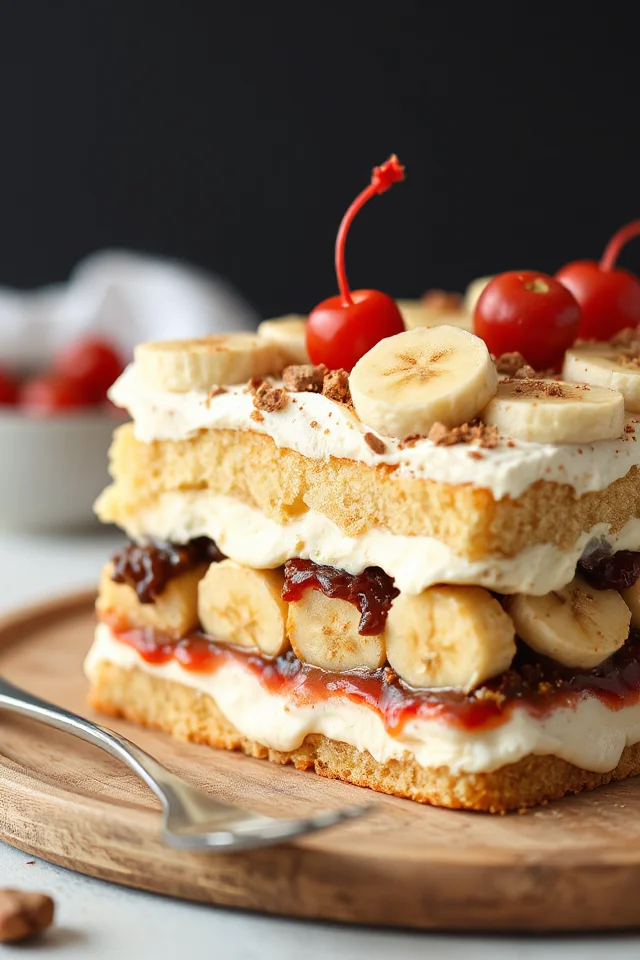 No Bake Banana Split Icebox Cake Recipe No Bake Banana Split Icebox Cake Recipe