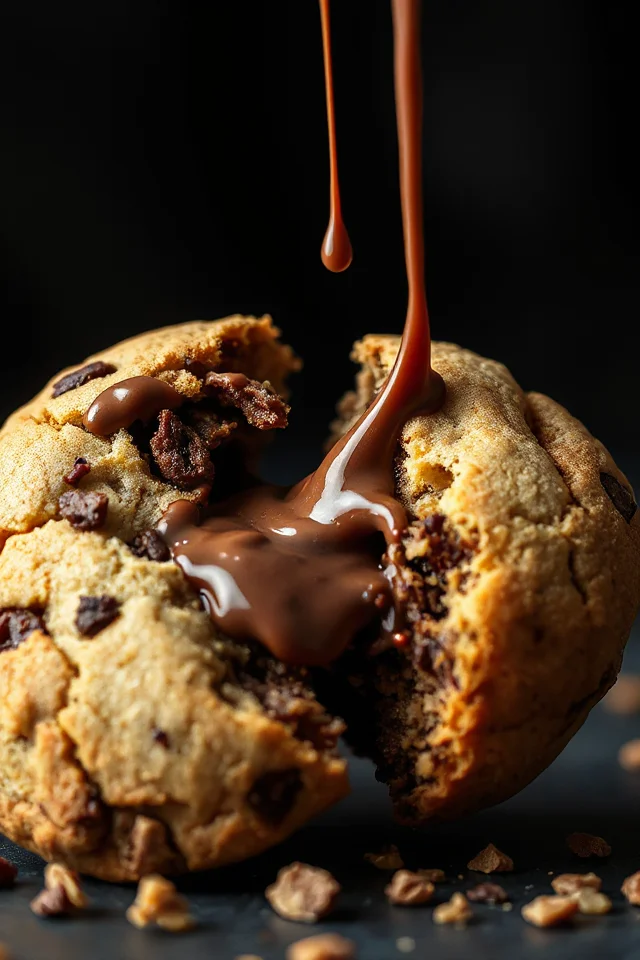 Nutella filled Chunky New York Cookies Recipe