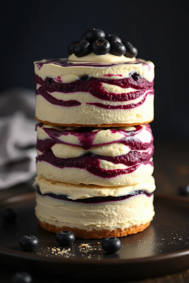 Easy No Bake Blueberry Cheesecake Recipe