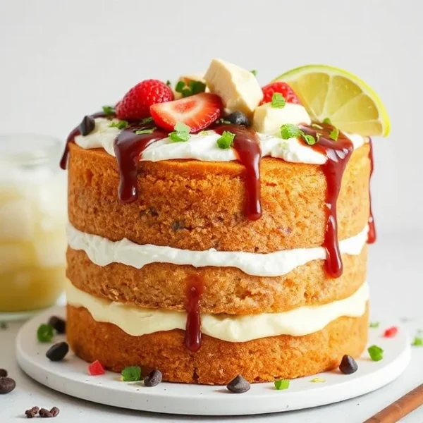 No Bake Frozen Margarita Cake Recipe