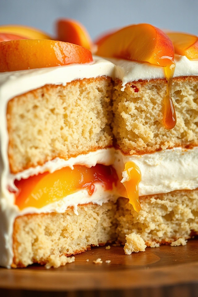 Peach Cream Refrigerator Cake
