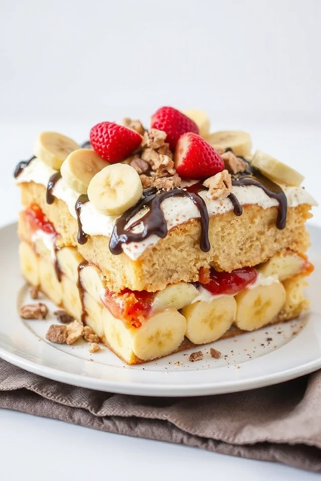 No Bake Banana Split Icebox Cake Recipe No Bake Banana Split Icebox Cake Recipe
