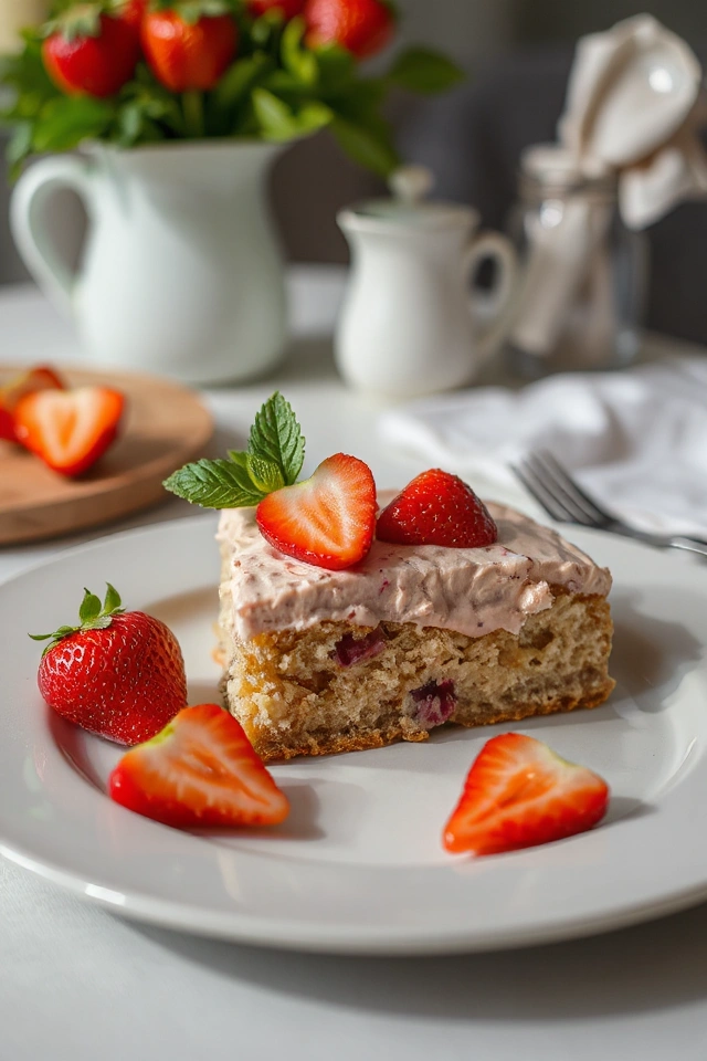 Strawberry Pretzel Salad Cake
