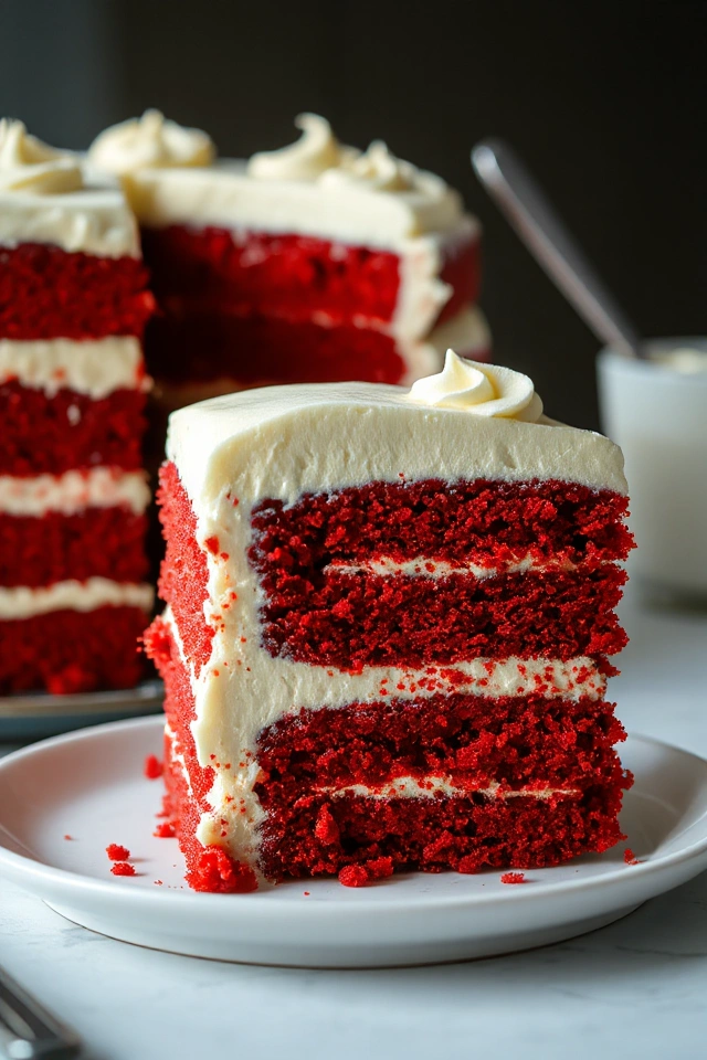 Red Velvet Cake with Cream Cheese Frosting Recipe