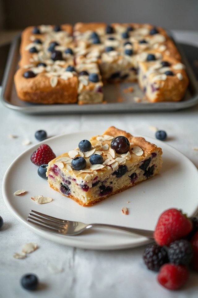 Almond Berry Sheet Cake Recipe