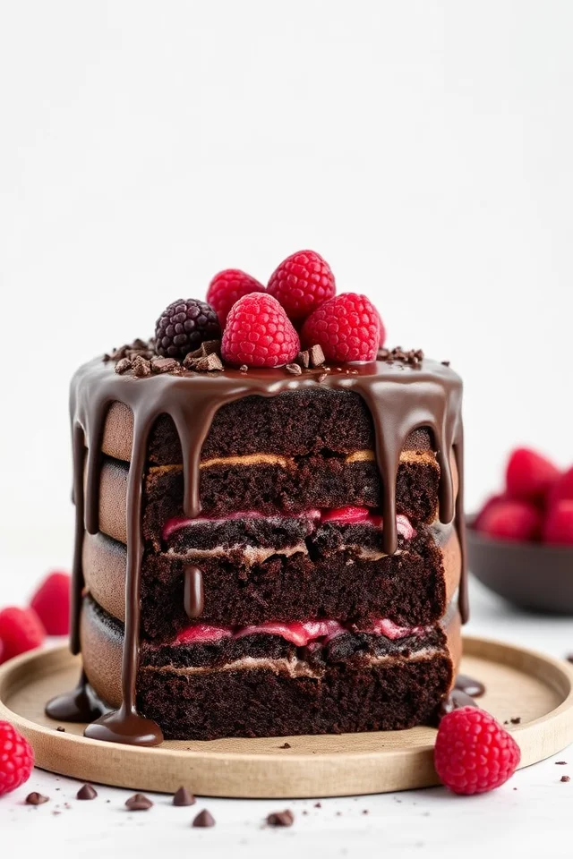 Chocolate Raspberry Layer Cake Recipe
