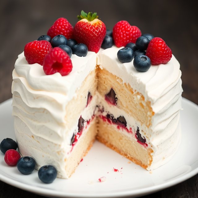 Angel Food Cake with Berries Recipe