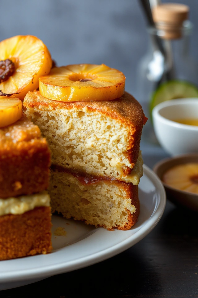 Rum Soaked Pineapple Cake Recipe