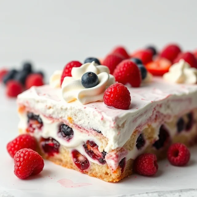 Whipped Cream Berry Sheet Cake Recipe