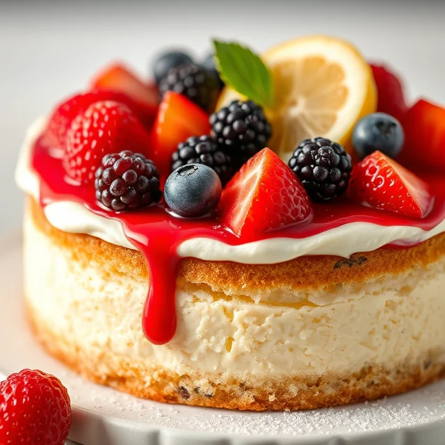 Vanilla Cake with Fresh Fruit Topping Recipe Vanilla Cake with Fresh Fruit Topping Recipe